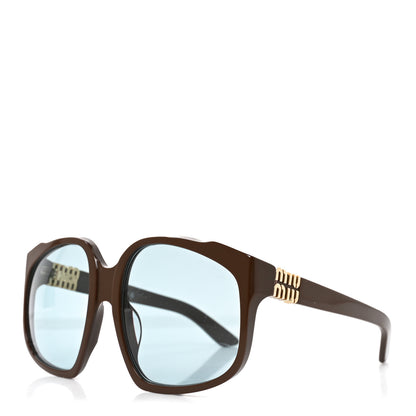 Miu Miu Acetate Square Sunglasses SMU A07 Brown 1 of 6