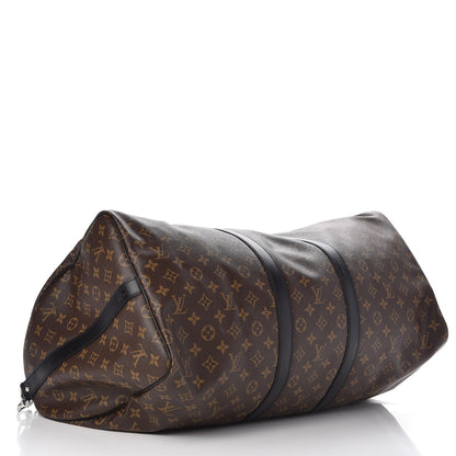 Louis Vuitton Monogram Macassar Keepall Bandouliere 55 5 of 10