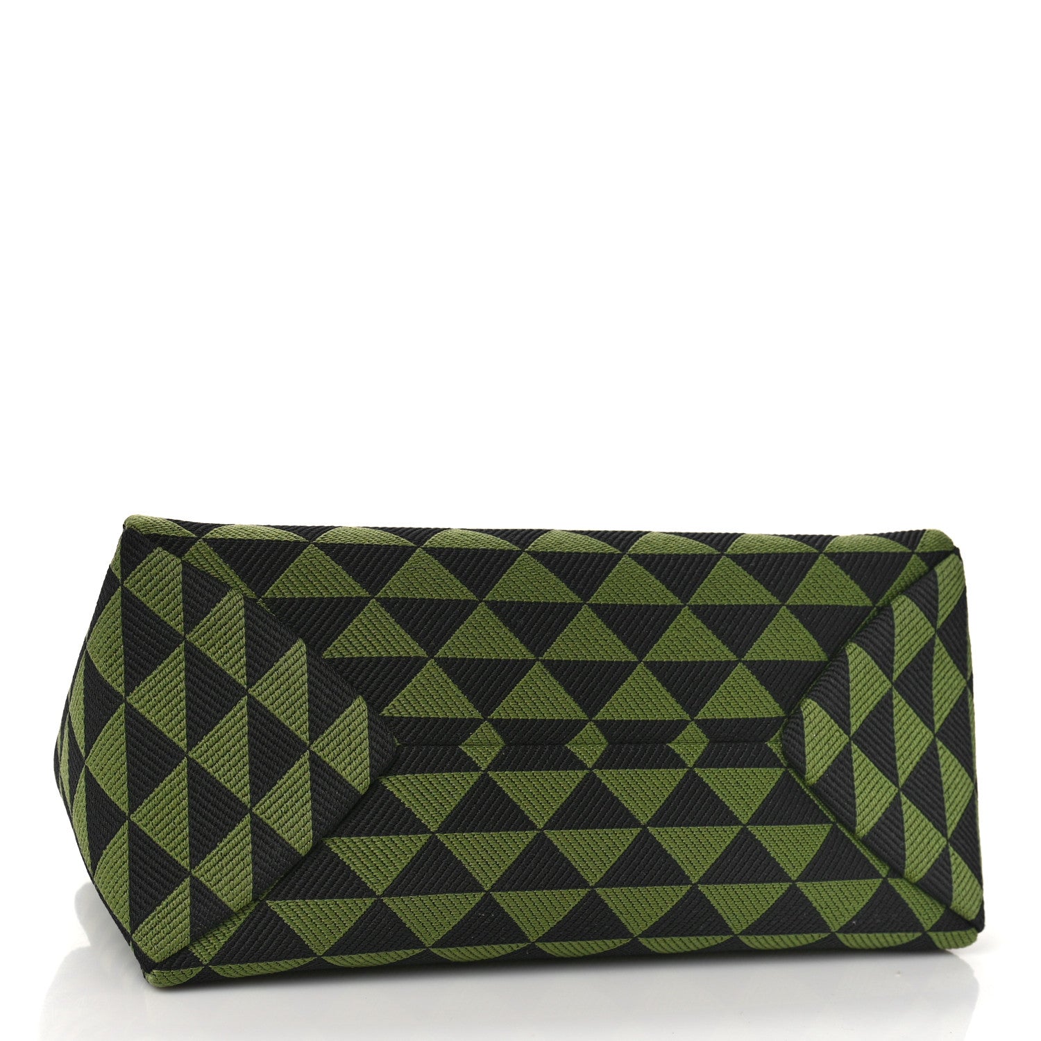 Prada Jacquard Triangolo Symbole Embroidered Small Shoulder Bag Black Edera 4 of 8