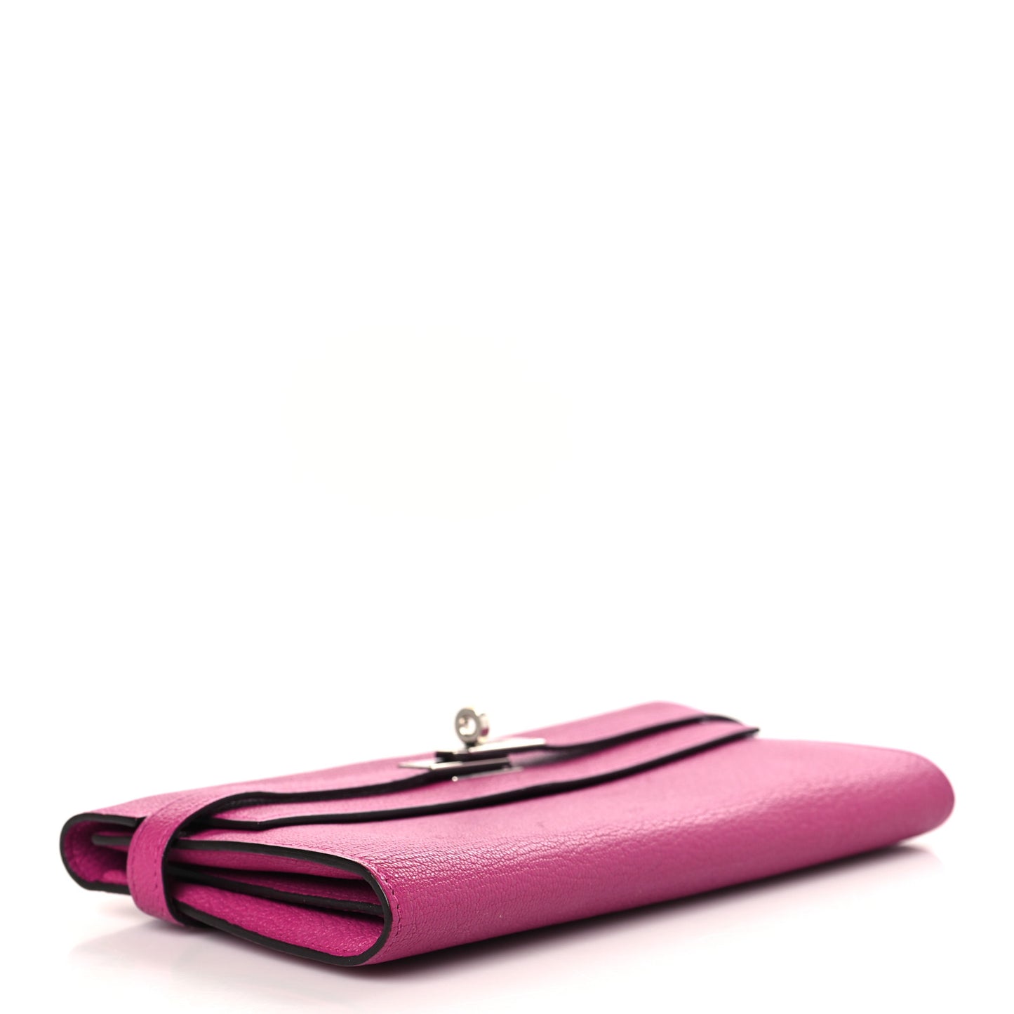 Chevre Mysore Kelly Longue Wallet Rose Pourpre