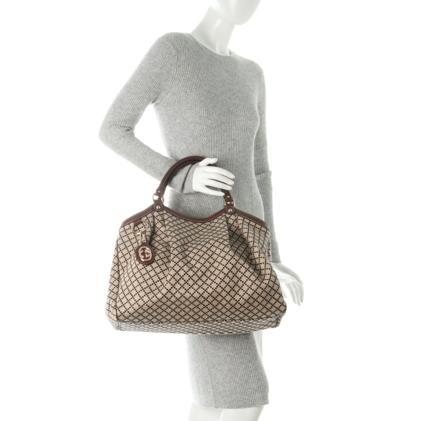 Diamante Large Sukey Tote Brown