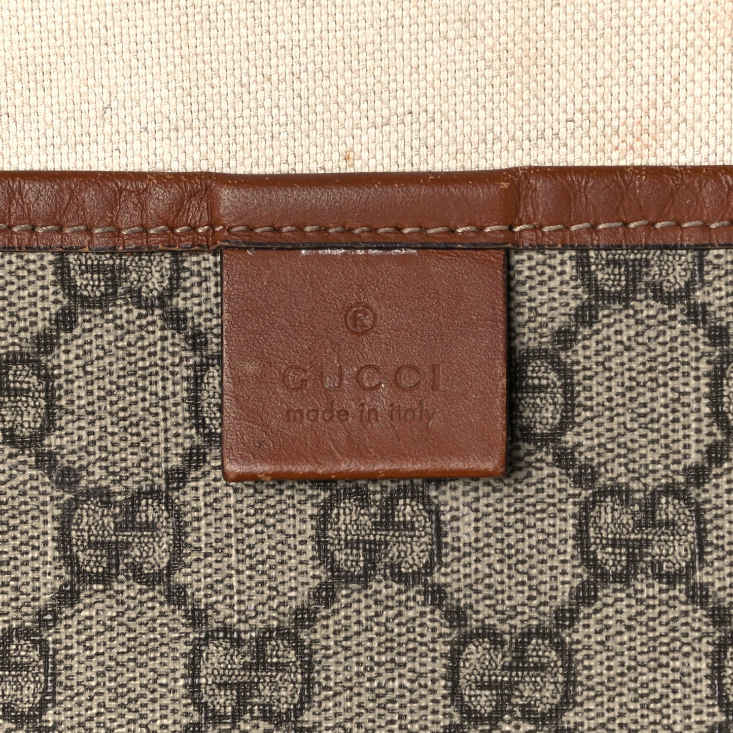 GG Plus Monogram Medium Signature Web Loop Tote Brown