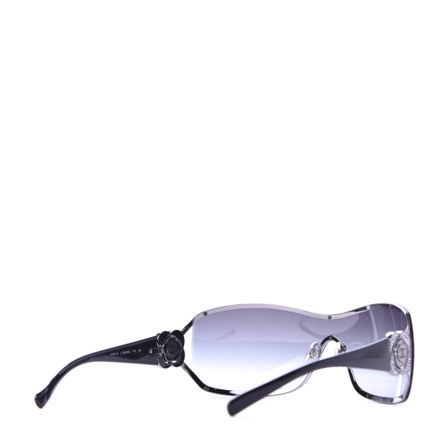 Swarovski Crystal Camellia CC Sunglasses 4164-B Black