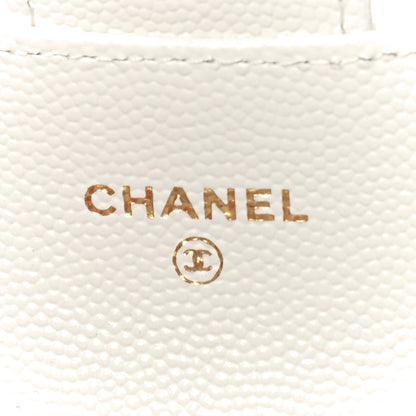 Chanel Caviar Quilted Flap Card Holder Wallet White 6 of 12