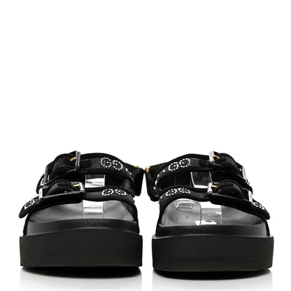 Gucci Tela Retino Kid Scamosciato Crystal GG Monogram Womens Dad Sandals 39 Black 2 of 8