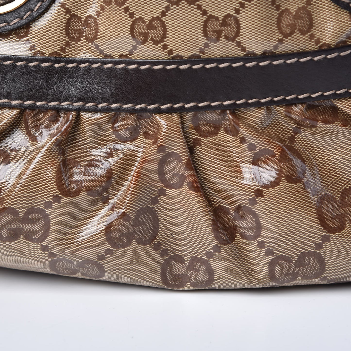 Crystal Monogram Medium Mix Tote Brown