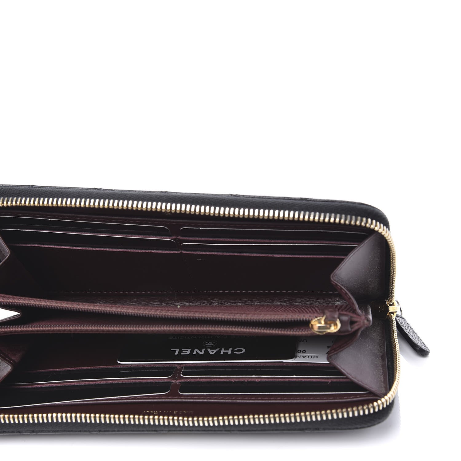Chanel Caviar Quilted Large Gusset Zip Around Wallet Black 4 of 8