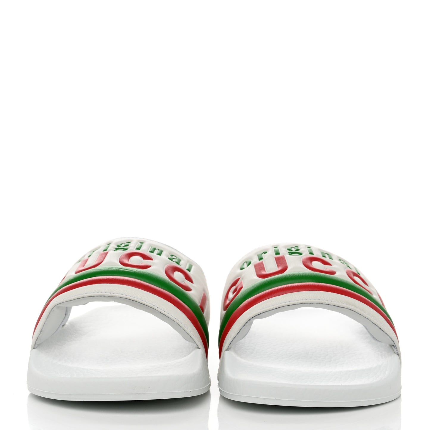 Nappa Original Gucci Mens Slide Sandals 10 Great White