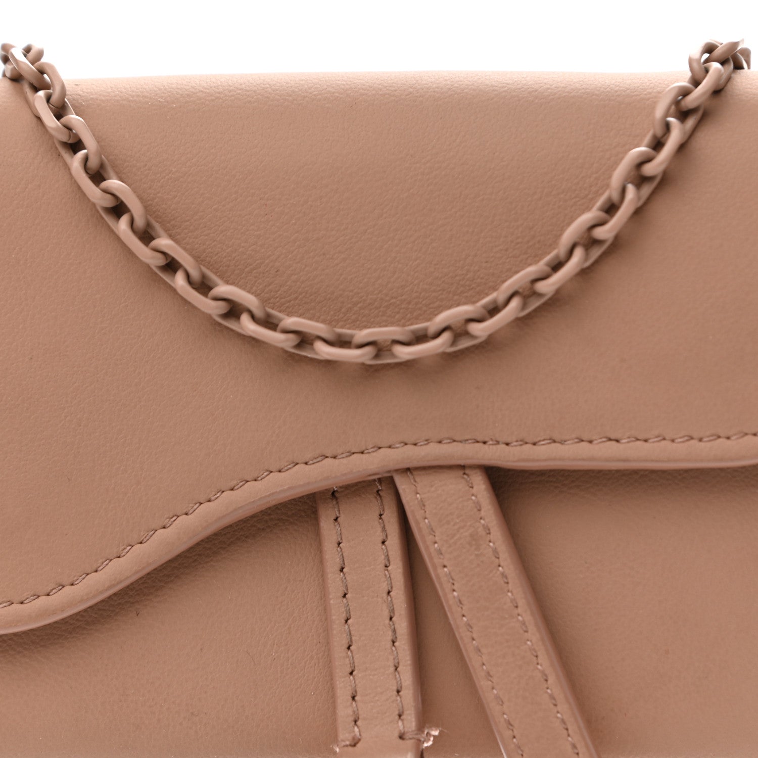 Christian Dior Ultra Matte Calfskin Nano Saddle Chain Pouch Rose Des Vents 8 of 13