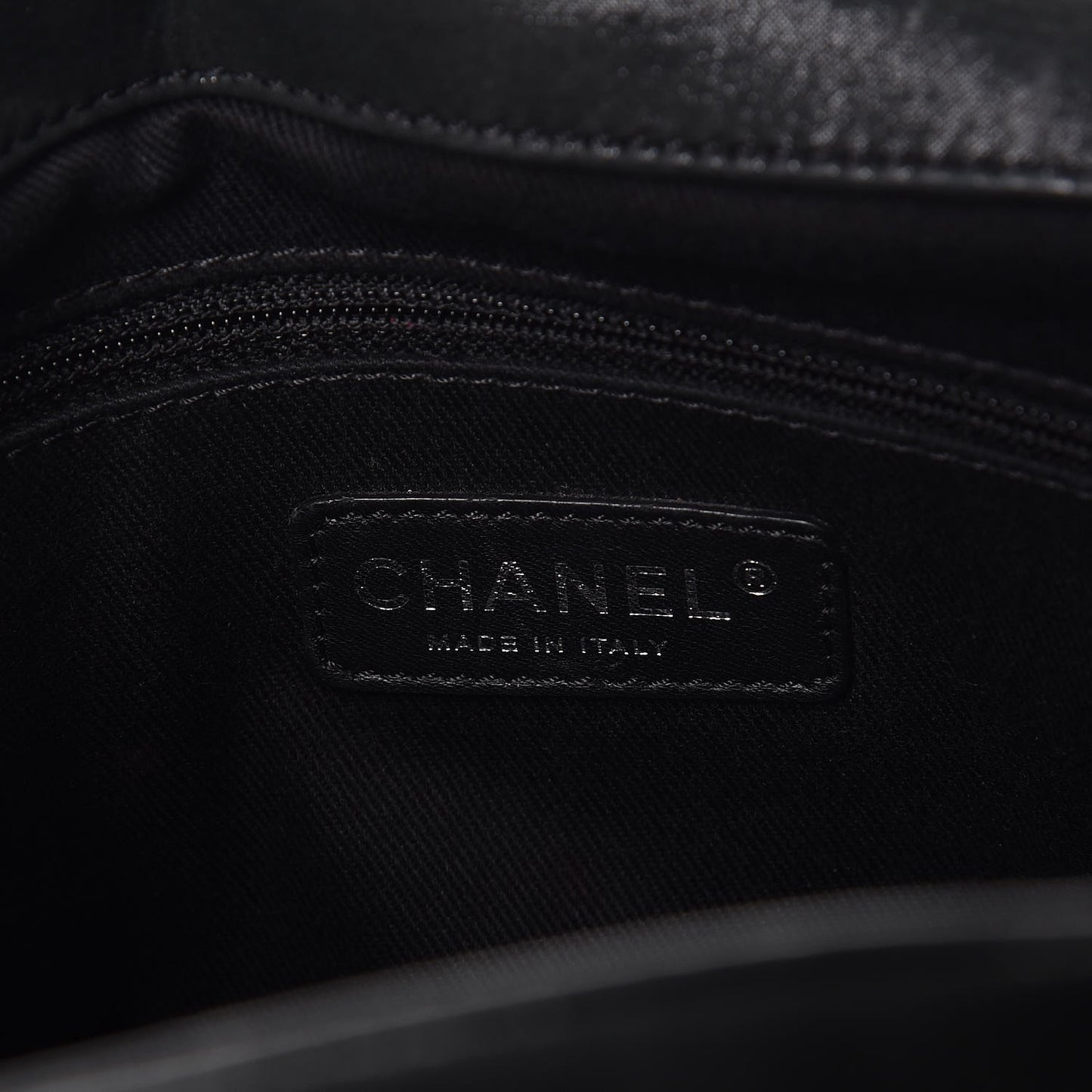 Iridescent Calfskin Jumbo In the Mix Double Flap Black