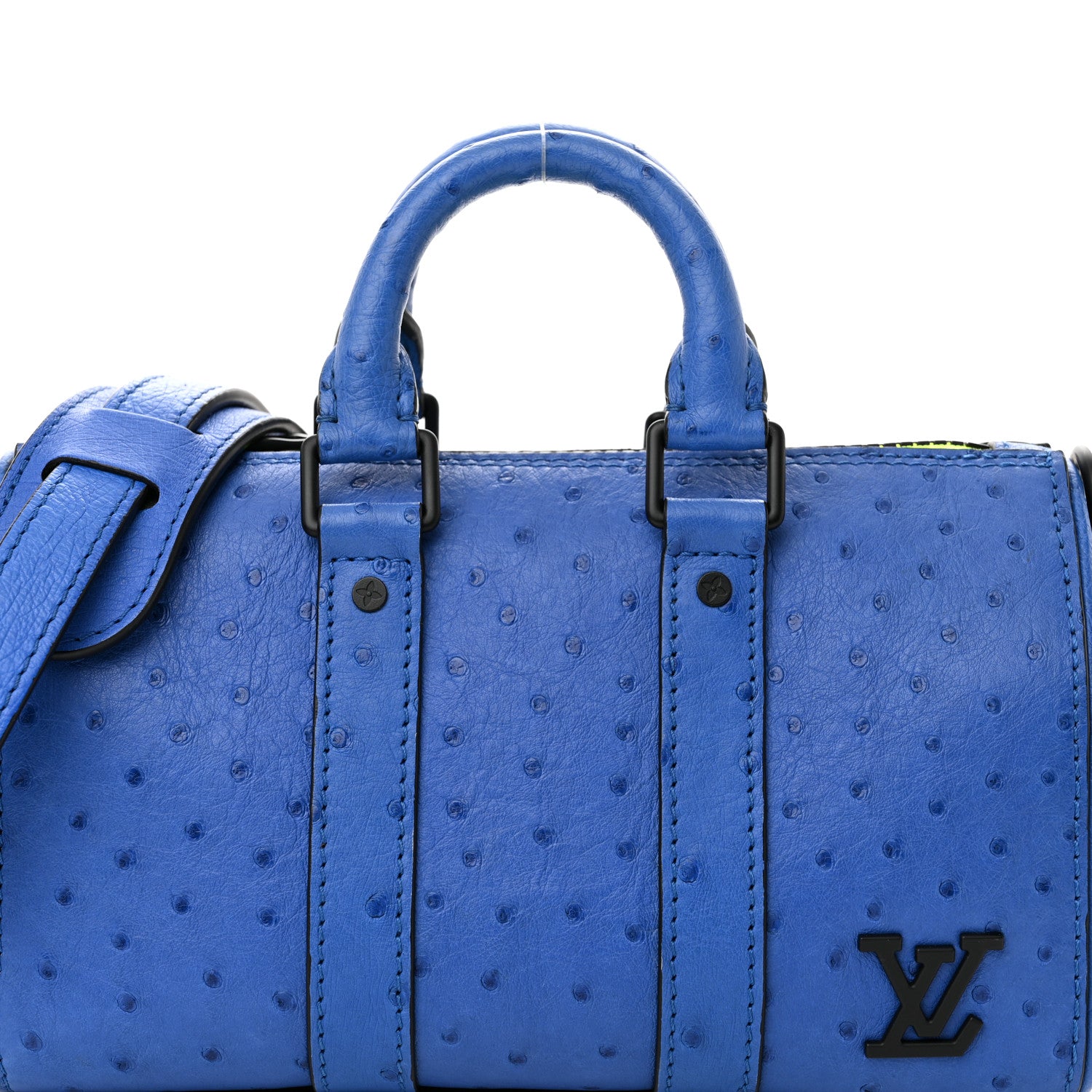 Louis Vuitton Ostrich Keepall XS Blue 7 of 9