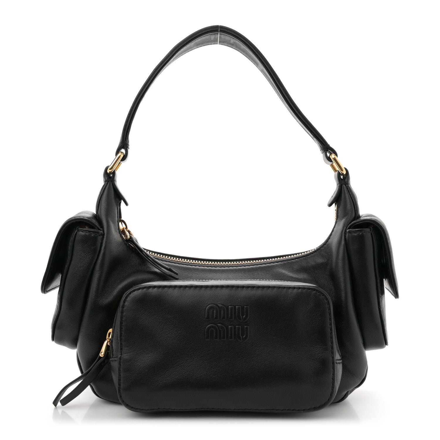 Miu Miu Nappa Multi Pocket Hobo Black 1 of 10