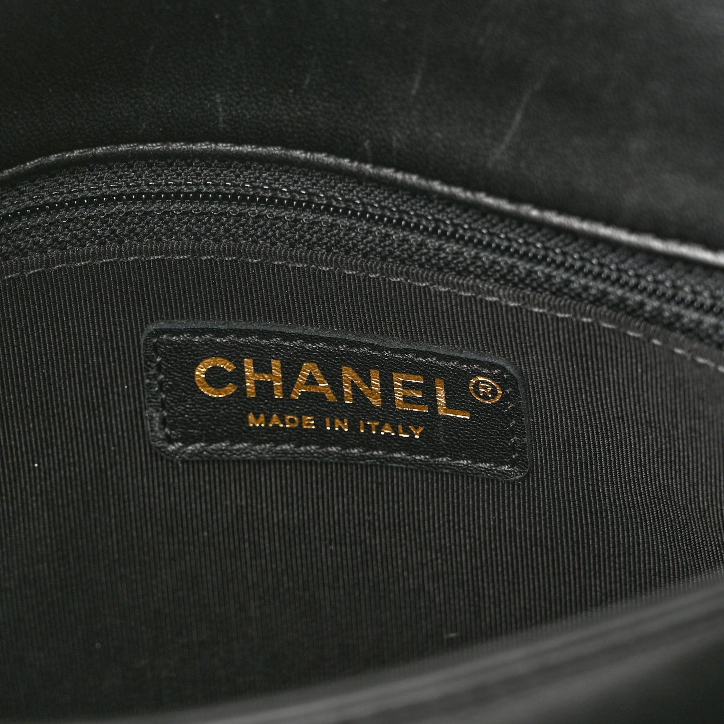 Lambskin Quilted Large CC Unchained Crossbody Black