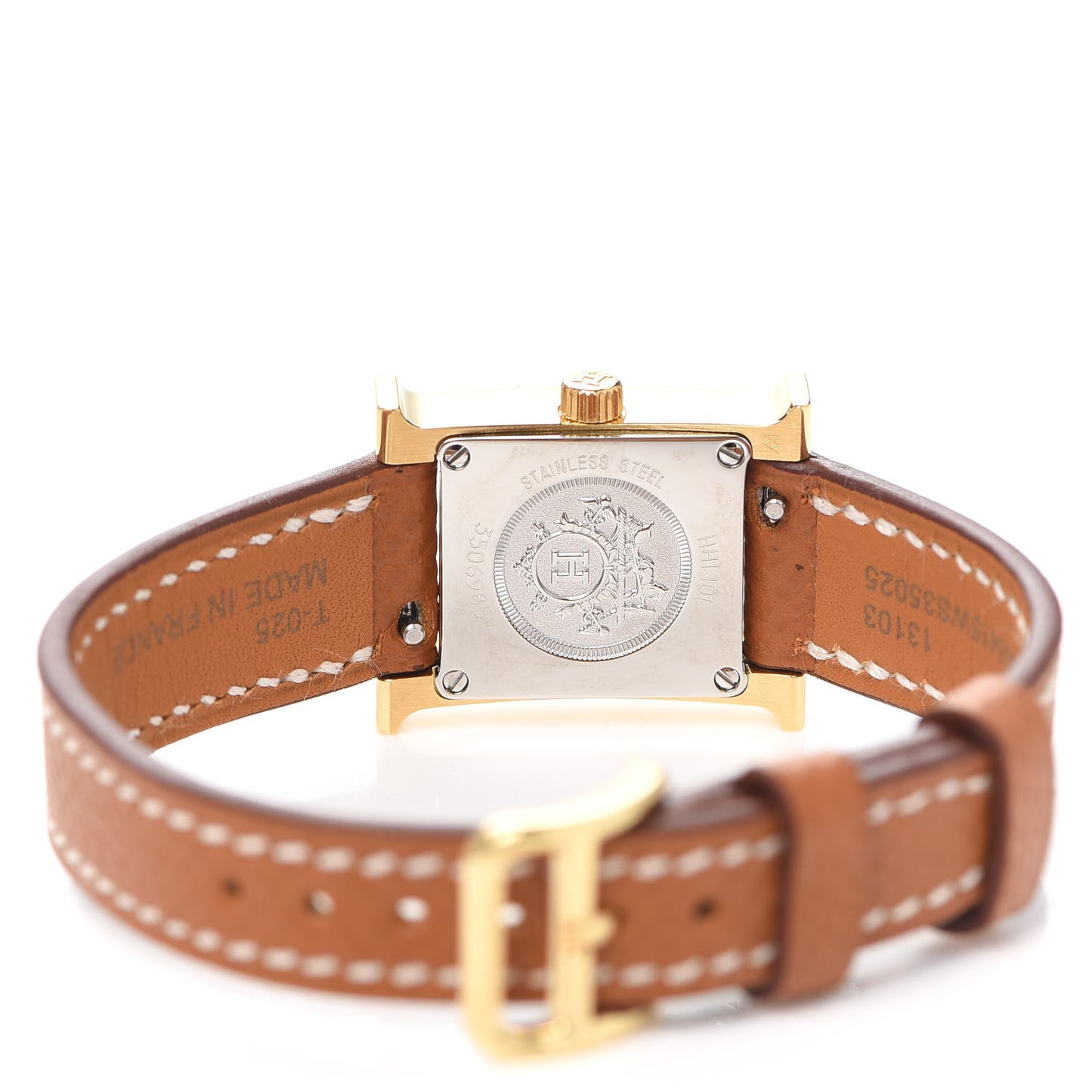 Stainless Steel Epsom 17.2mm Heure H Hour Quartz Watch Gold