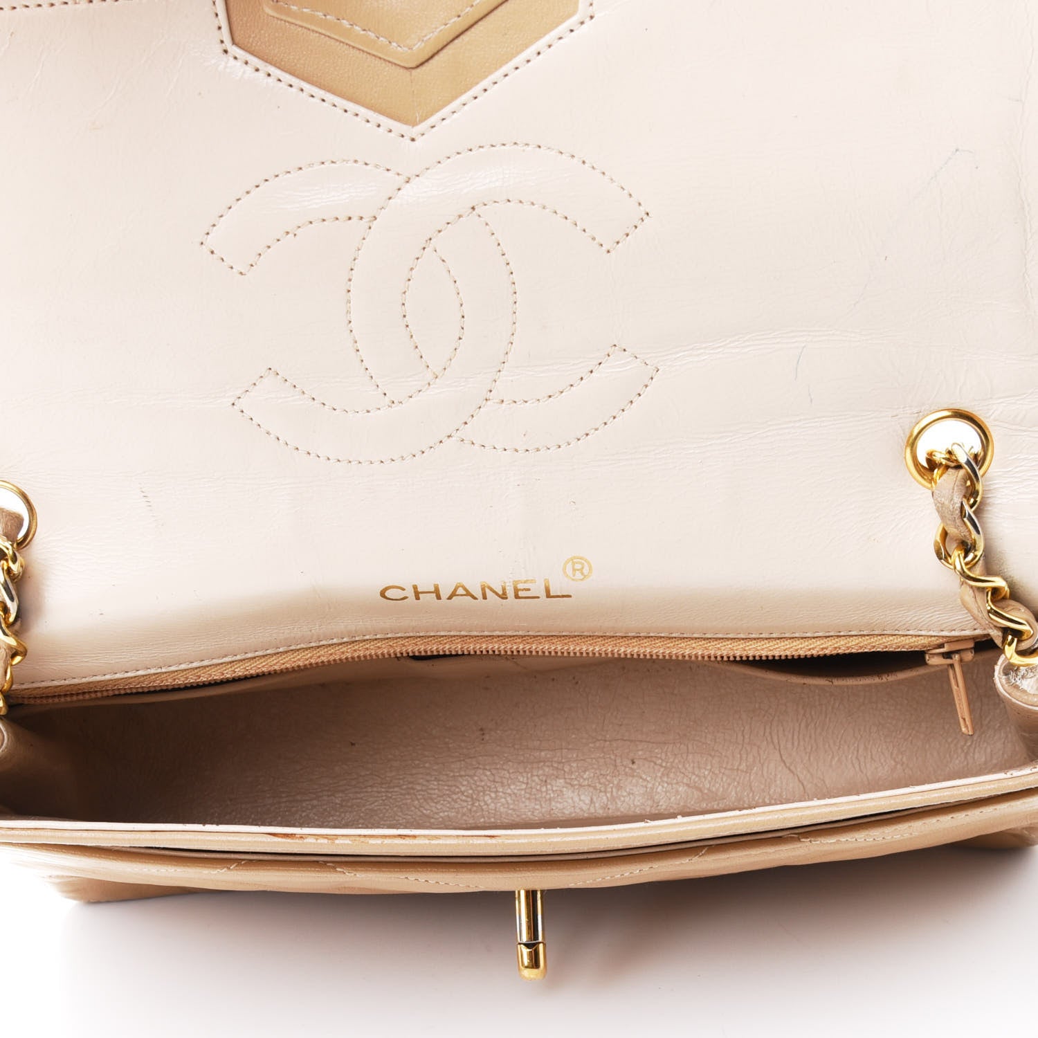 Chanel Lambskin Quilted Small Single Flap Beige 4 of 4