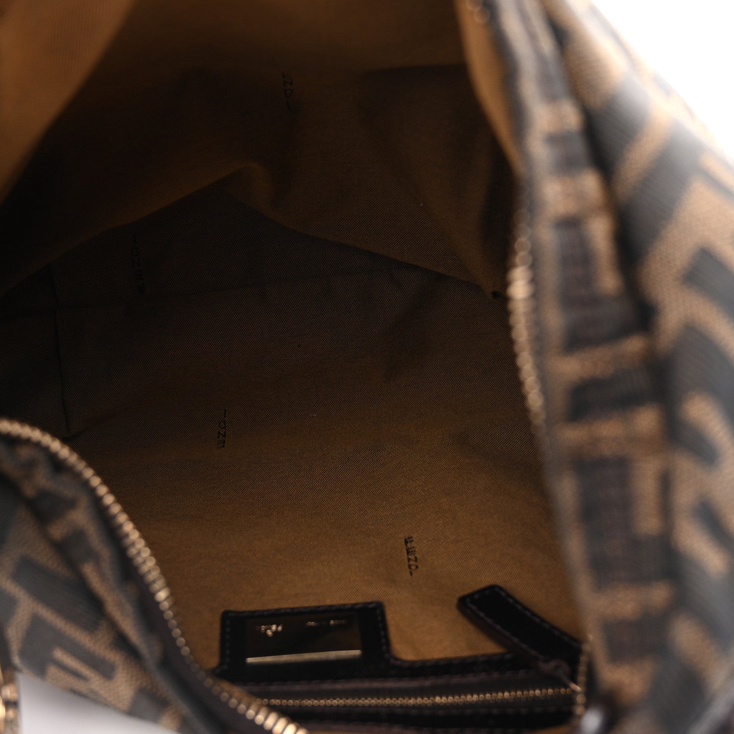 Fendi Zucca Laminated Vachetta Small Chef Hobo Tobacco 5 of 11