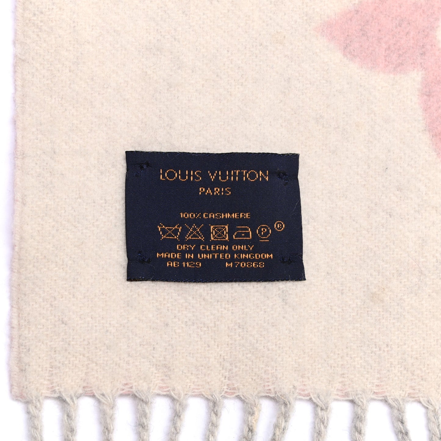Cashmere Monogram Reykjavik Scarf Bleu Rose