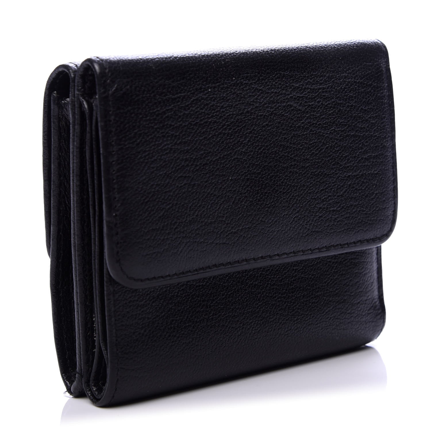 Chanel Goatskin Compact Double Sided Wallet Black 3 of 10