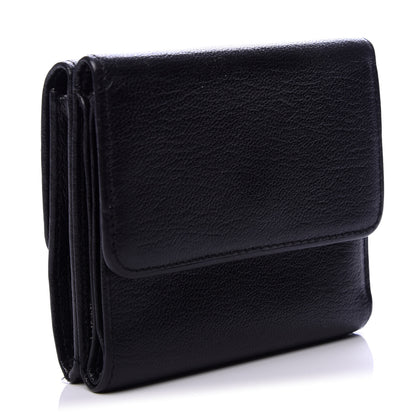 Chanel Goatskin Compact Double Sided Wallet Black 3 of 10