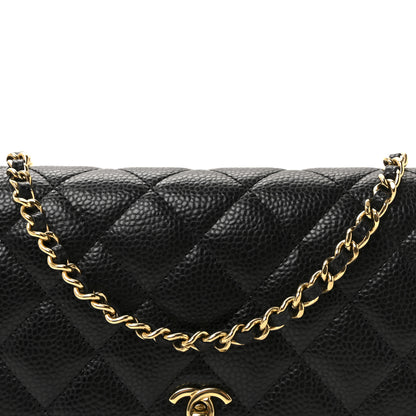 Chanel Caviar Quilted CC Turnlock Wallet On Chain WOC Black 9 of 11