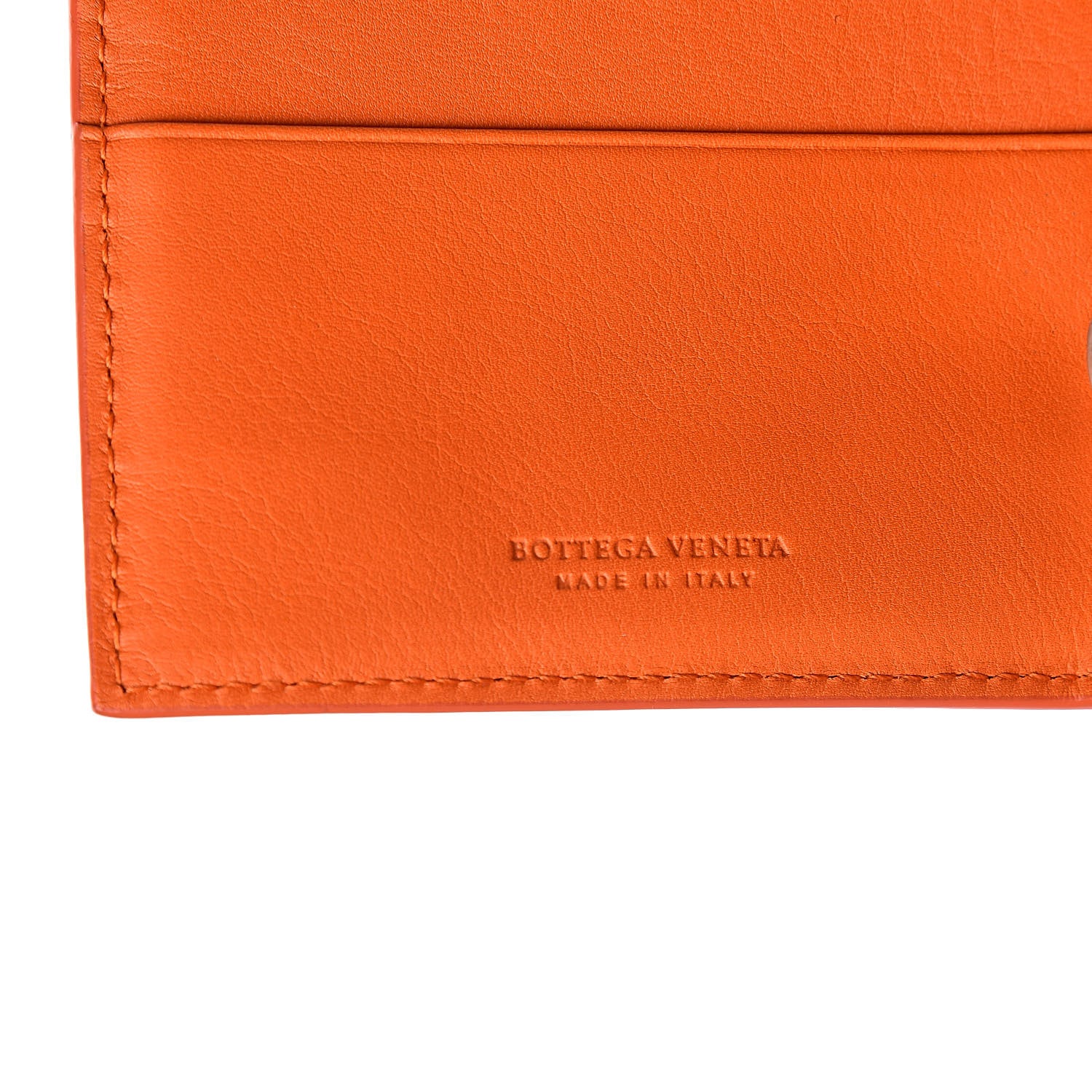 Bottega Veneta Nappa Intrecciato Continental Snap Wallet Tangerine 6 of 7