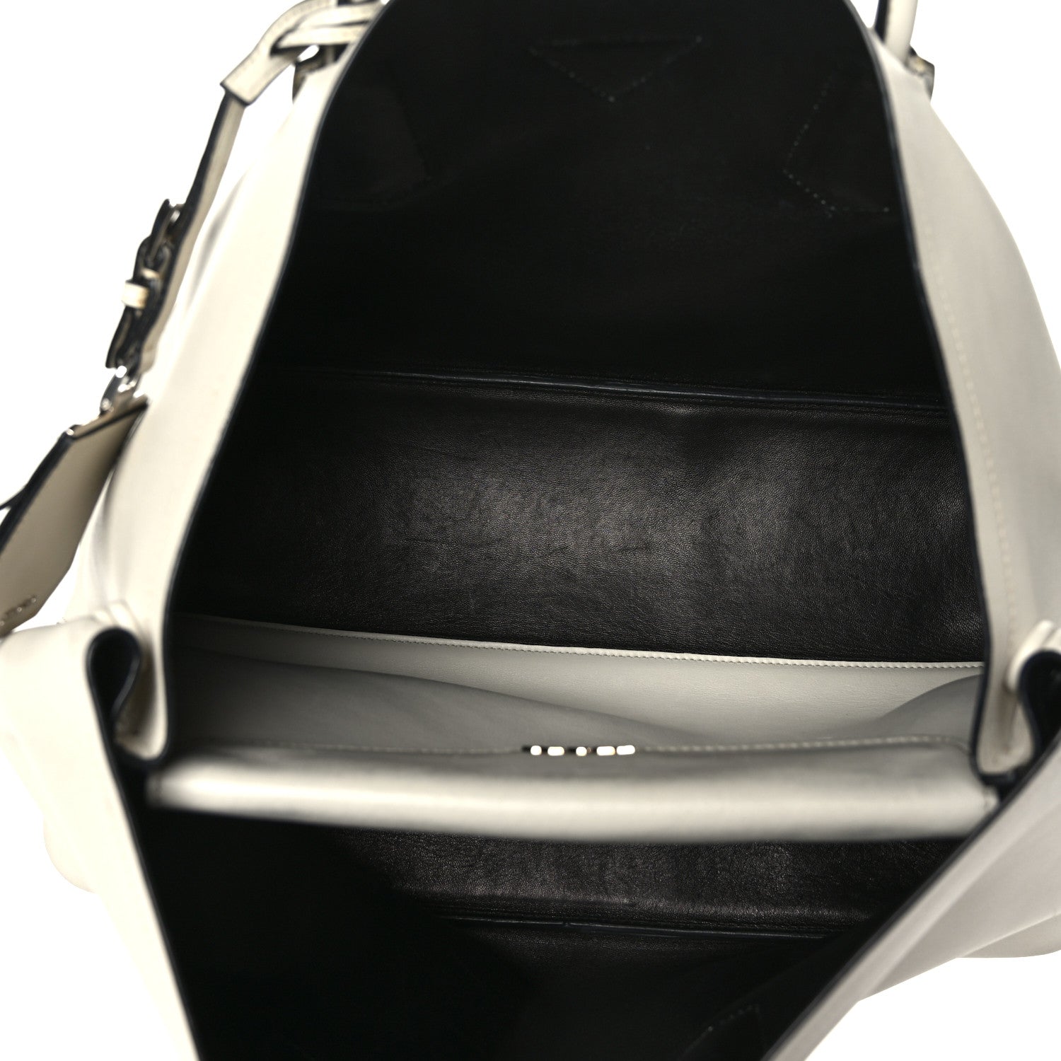 Prada City Calf Large Double Bag Talco 5 of 13