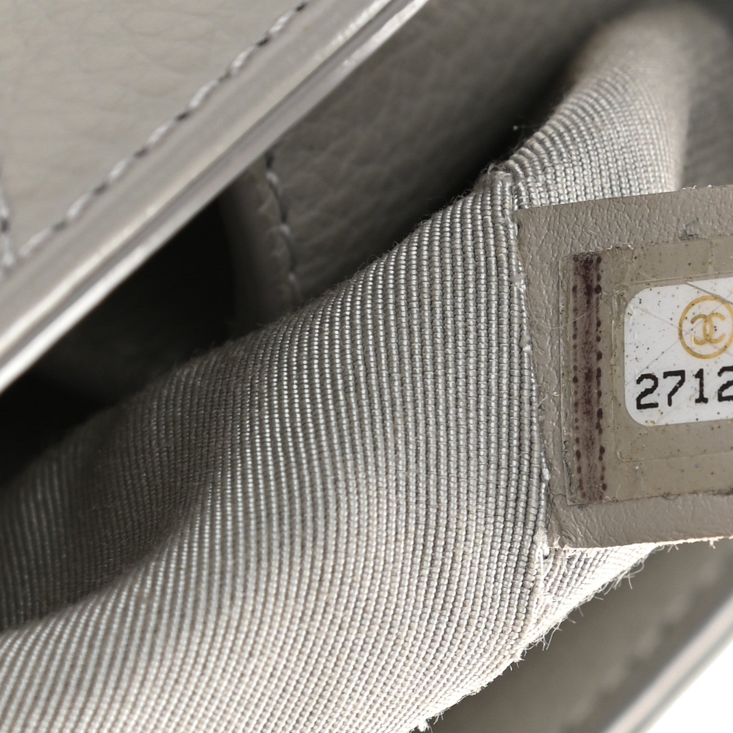 Chanel Bullskin Stitched Small Shopping Bag Grey 6 of 8