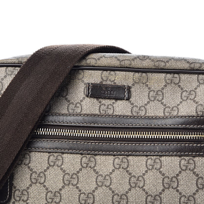 Gucci GG Plus Monogram Selleria Calfskin Medium Messenger Bag Beige Ebony Cocoa Dark Chocolate 20 of 20