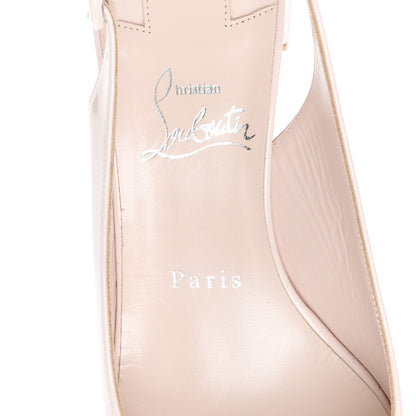 Christian Louboutin Patent So Jane Sling 55 Pump 39 Leche 7 of 9