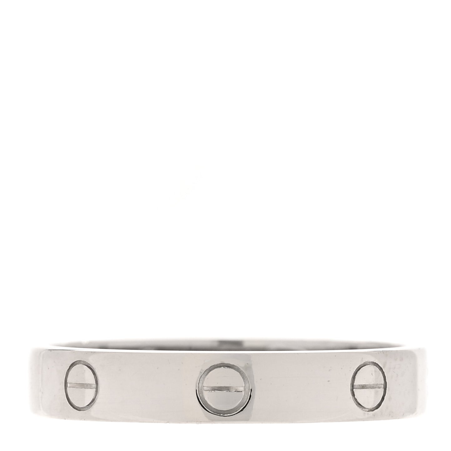 18K White Gold 3.5mm LOVE Wedding Band Ring 63 10.25