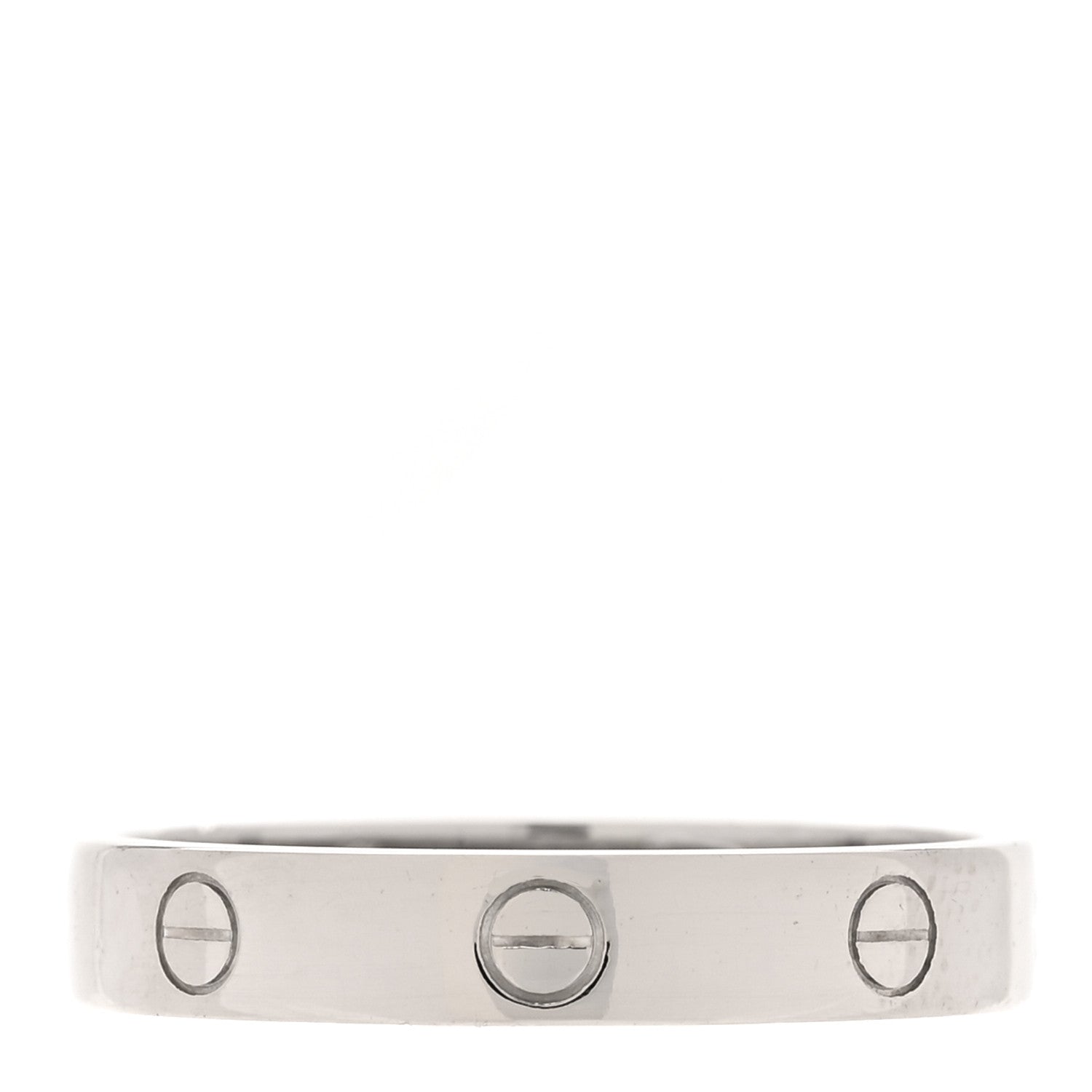 Cartier 18K White Gold 3.5mm LOVE Wedding Band Ring 63 10.25 1 of 5