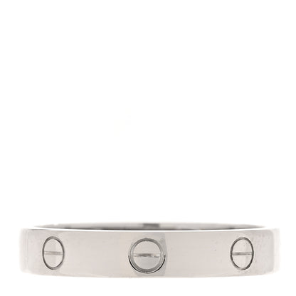 Cartier 18K White Gold 3.5mm LOVE Wedding Band Ring 63 10.25 1 of 5