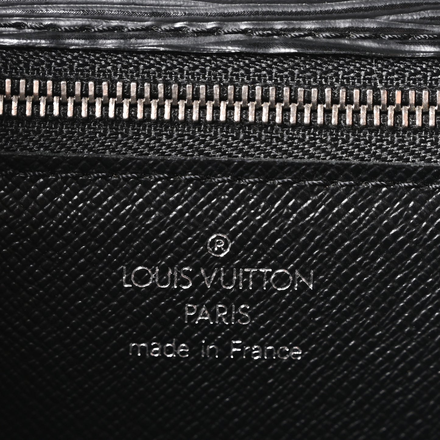 Epi Pochette Sellier Dragonne Clutch Black