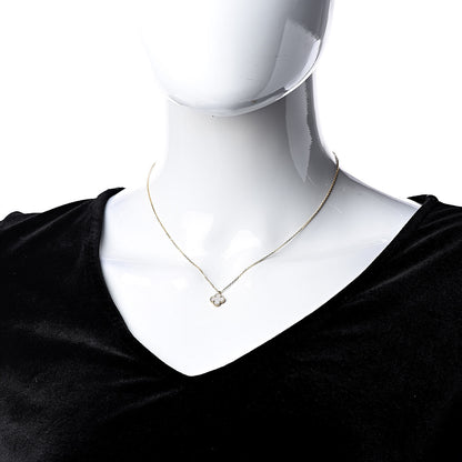 Van Cleef & Arpels 18K Yellow Gold Mother of Pearl Sweet Alhambra Pendant Necklace 2 of 6