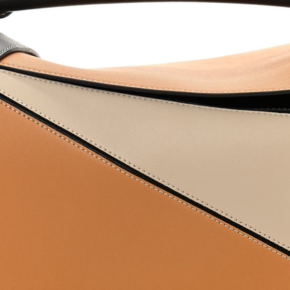 Loewe Grained Calfskin Medium Puzzle Bag Amber Light Oat 7 of 10