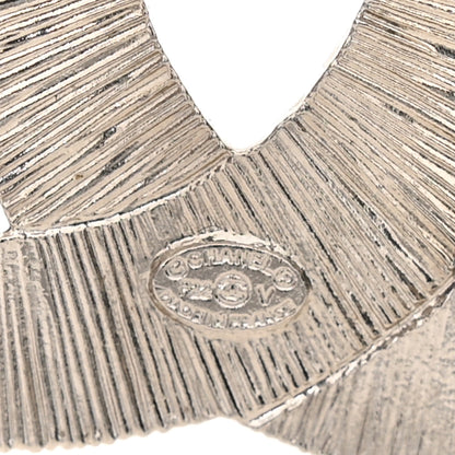 Chanel Baguette Crystal CC Brooch Silver 3 of 4