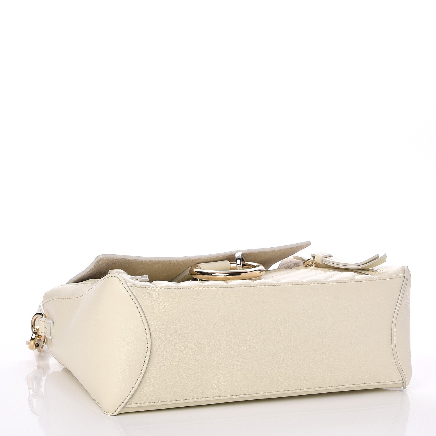 Chloe Smooth Calfskin Quilted Small Faye Day Shoulder Bag Natural White 4 of 7