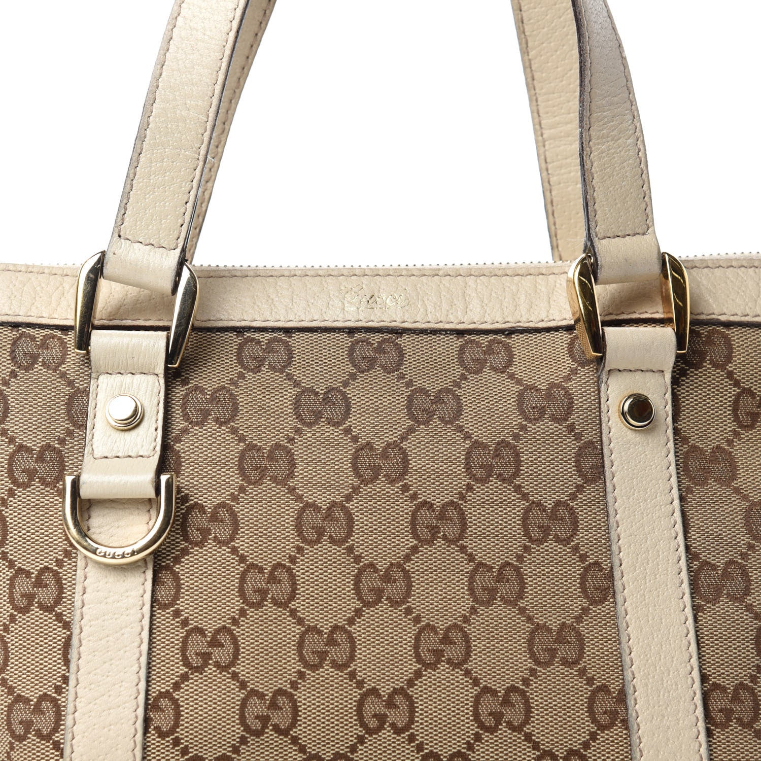 Gucci Monogram Small Abbey Tote Off White 23 of 23