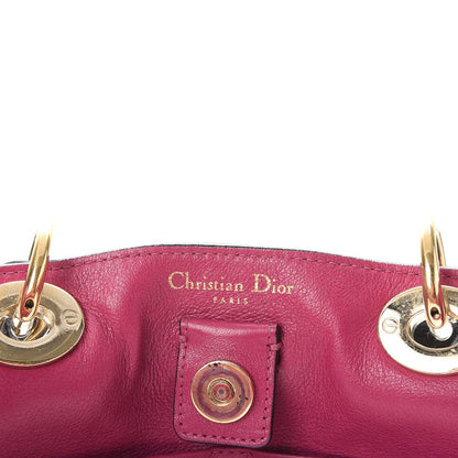 Christian Dior Bullcalf Medium Diorissimo Tote Black Rose Indien 7 of 10