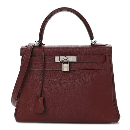 Hermes Togo Kelly Retourne 28 Rouge H 1 of 15