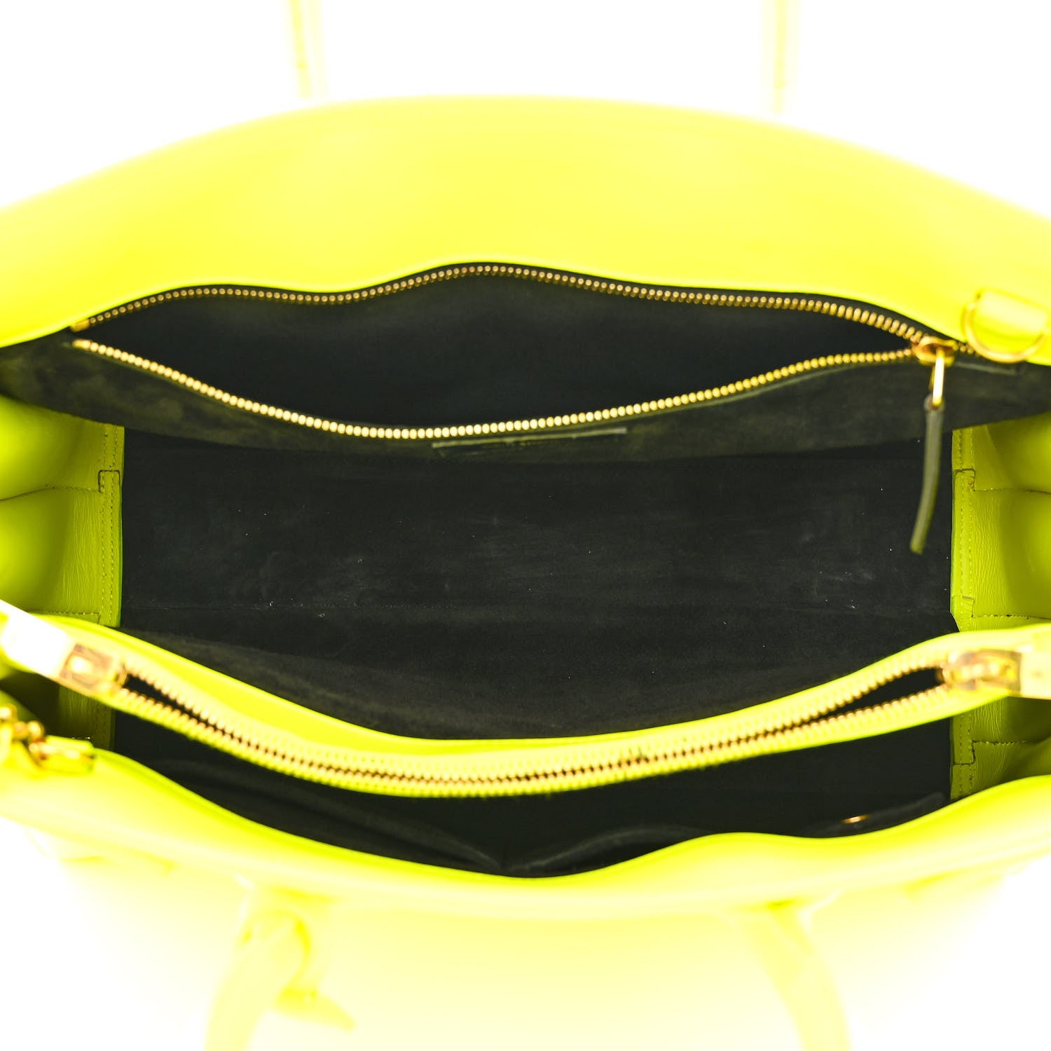 Saint Laurent Calfskin Small Sac De Jour Bag Neon Yellow 5 of 25