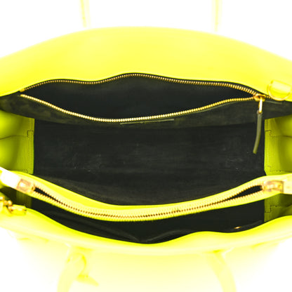 Saint Laurent Calfskin Small Sac De Jour Bag Neon Yellow 5 of 25