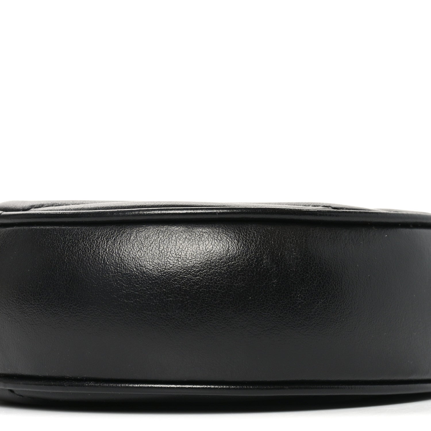 Saint Laurent Calfskin Matelasse Chevron Round Vinyle Camera Bag Black 10 of 11