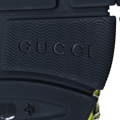 Gucci X SEGA Mesh Technical Canvas Calfskin Reflective Mens Flashtrek Sneakers 9 Neon Yellow Lotus 6 of 9