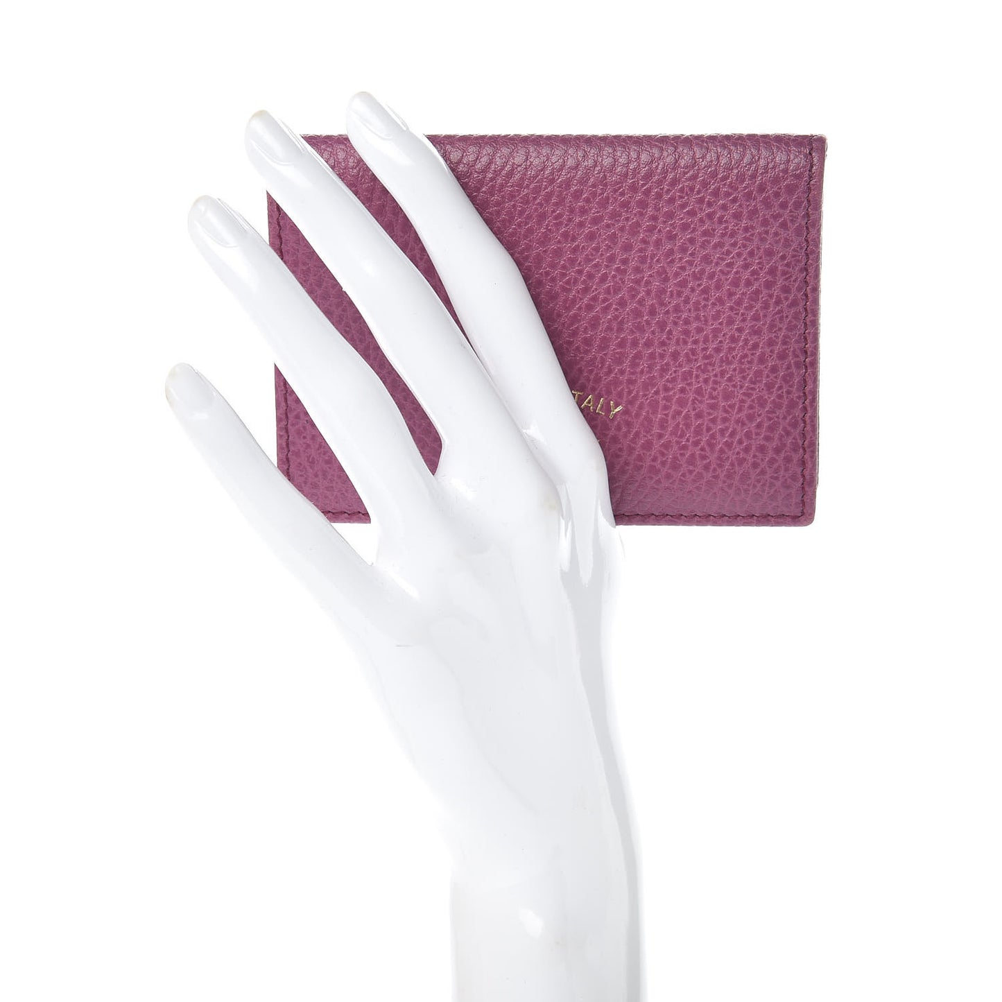 Dollar Calfskin Swing Train Pass Card Case Peonia Flower