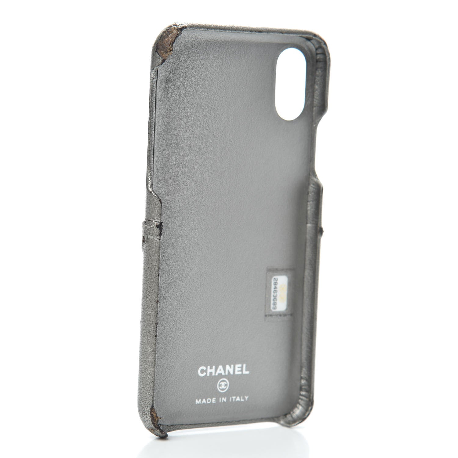 Chanel Goatskin Camellia iPhone X Case Grey 3 of 8