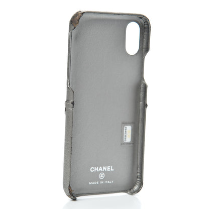 Chanel Goatskin Camellia iPhone X Case Grey 3 of 8