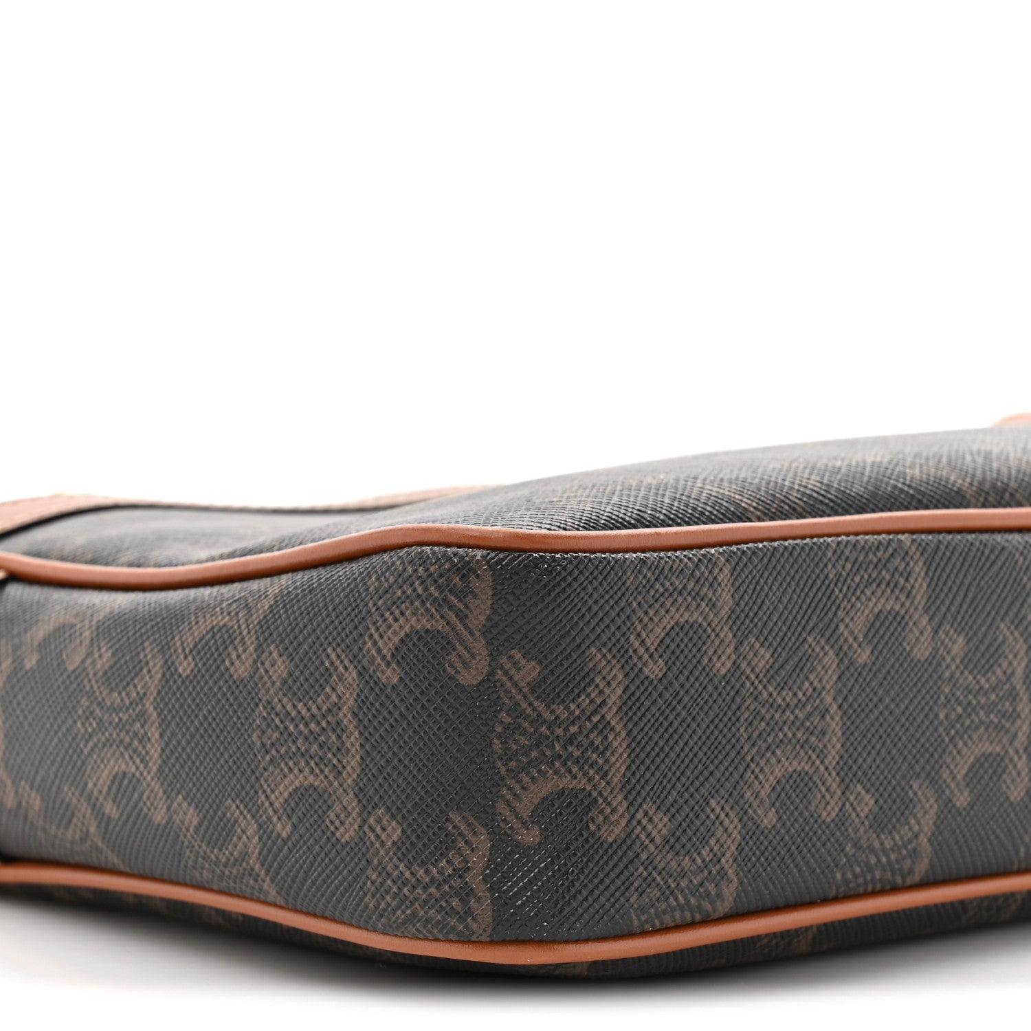 Celine Triomphe Canvas Calfskin Medium Patapans Tan 10 of 11