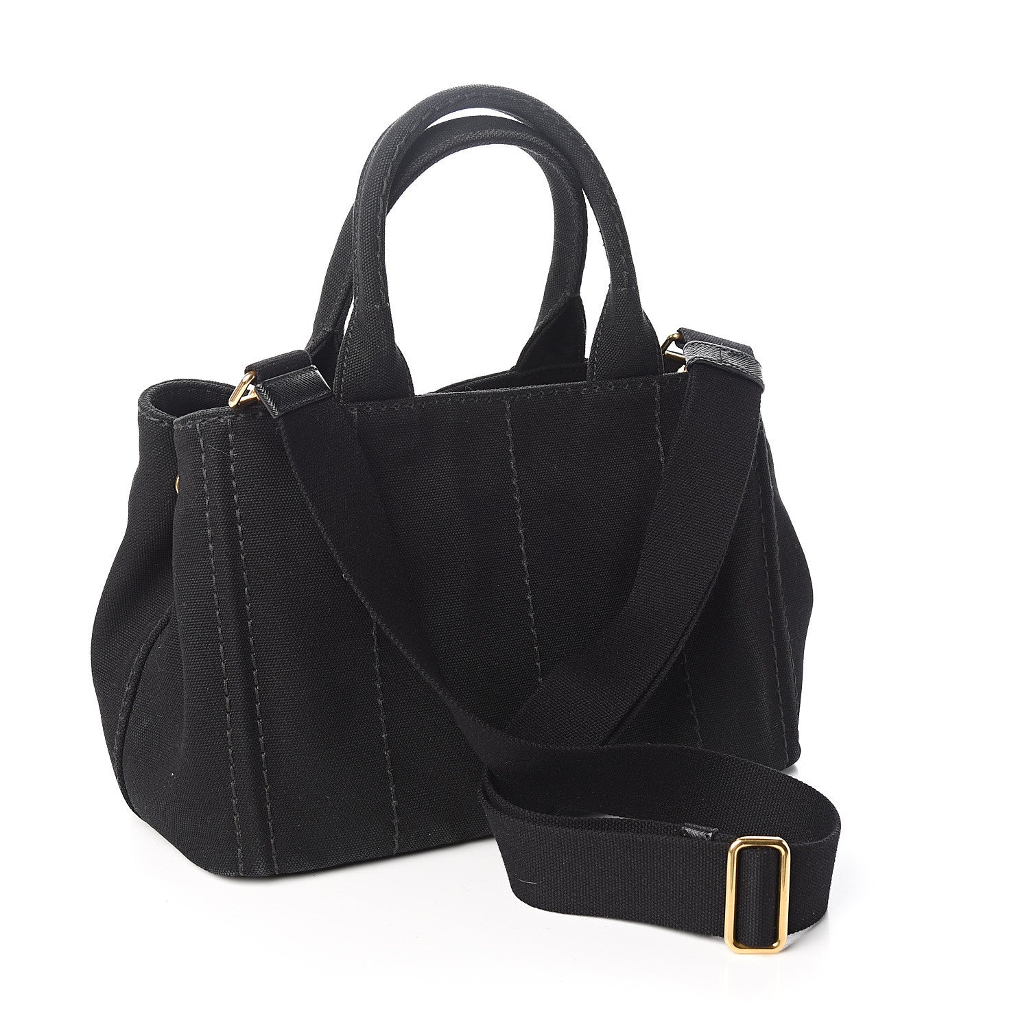 Prada Canapa Small Logo Tote Black 2 of 9