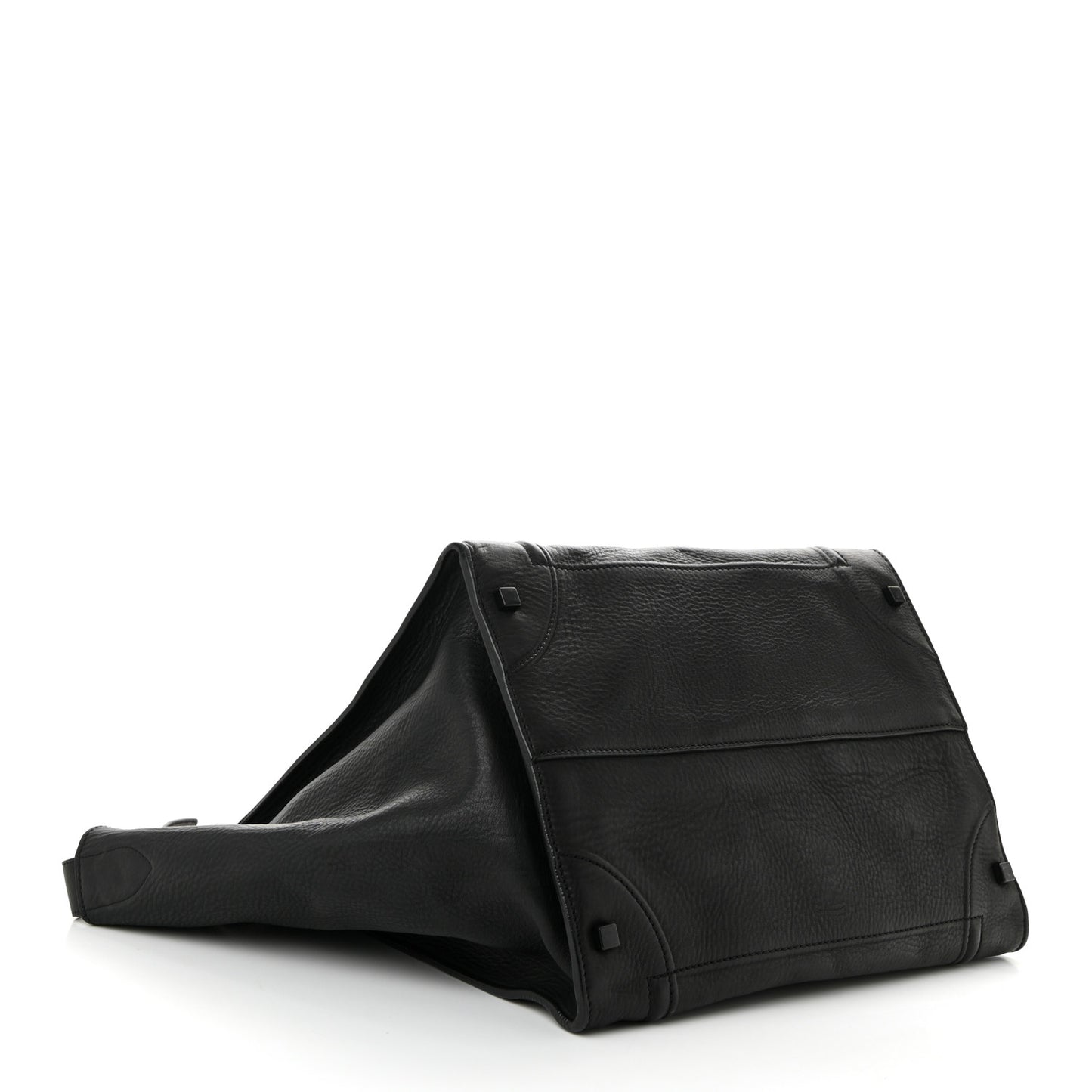 Supple Calfskin Large Phantom Luggage Black